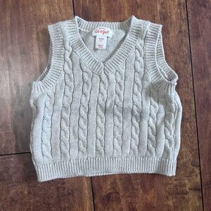 Cat & Jack light tan sweater vest 3-6 months